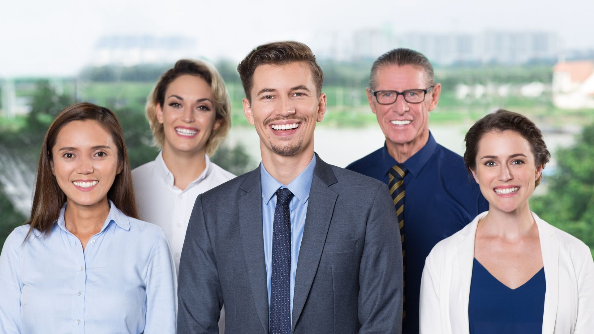 Smiling diverse business professionals representing successful recruitment process outsourcing in the Netherlands